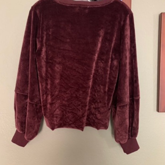 NationLTD Kiera Velvet lantern sleeve top - Picture 5 of 6